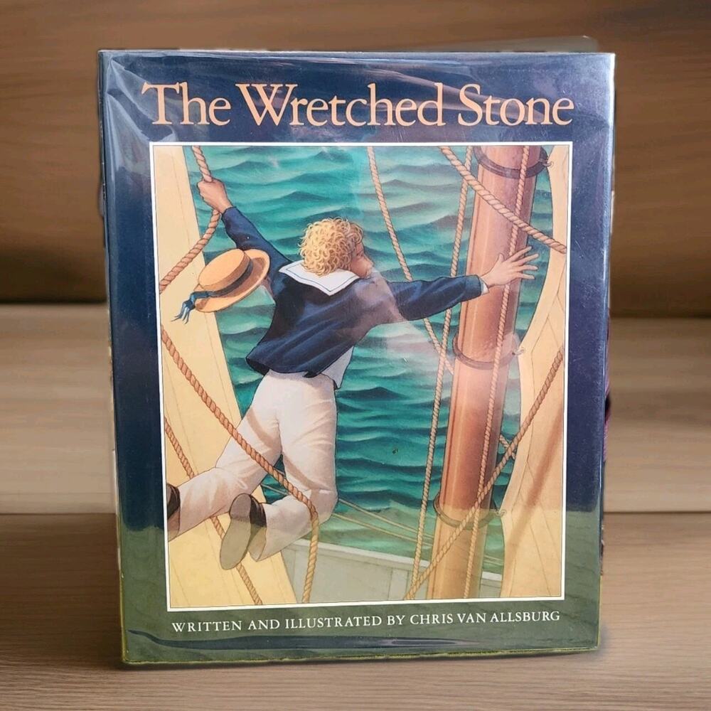 New 1991 HC DJ First Edition Wretched Stone Chris Van Allsburg Caldecott Winner
